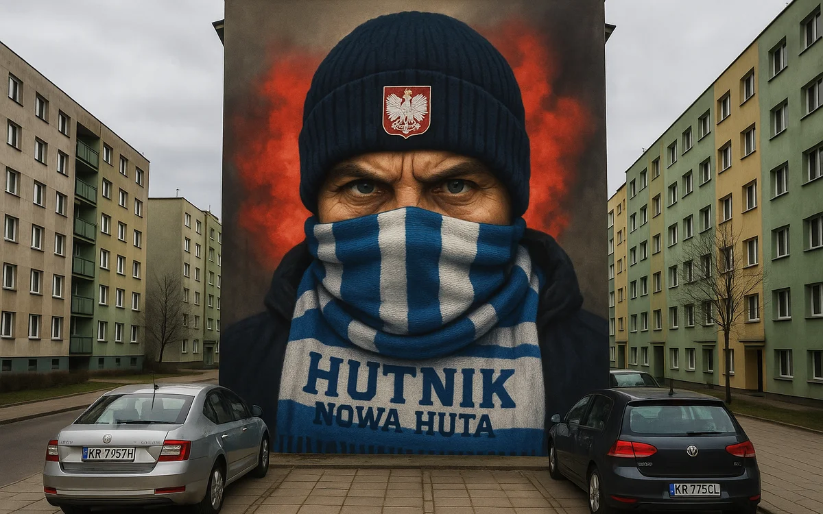 Kibice i Krzyż Nowohucki — wariant 2